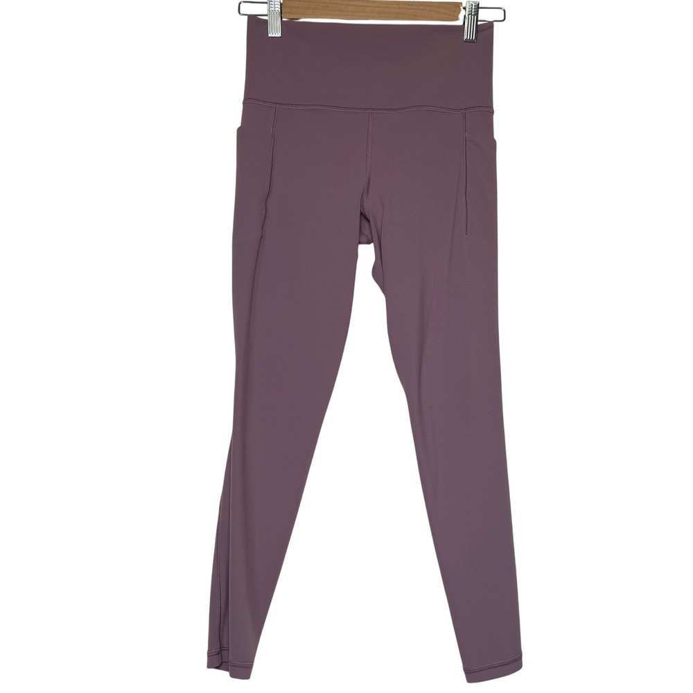 Athleta Salutation Stash Pocket II 7/8 Tight Mauve Purple Yoga Leggings S